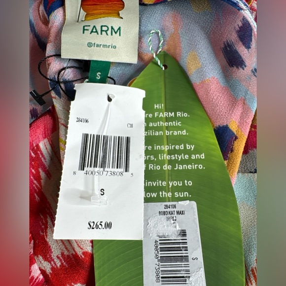 FARM RIO Boboikat Maxi Dress, Multicolored, Size S. - Picture 8 of 14
